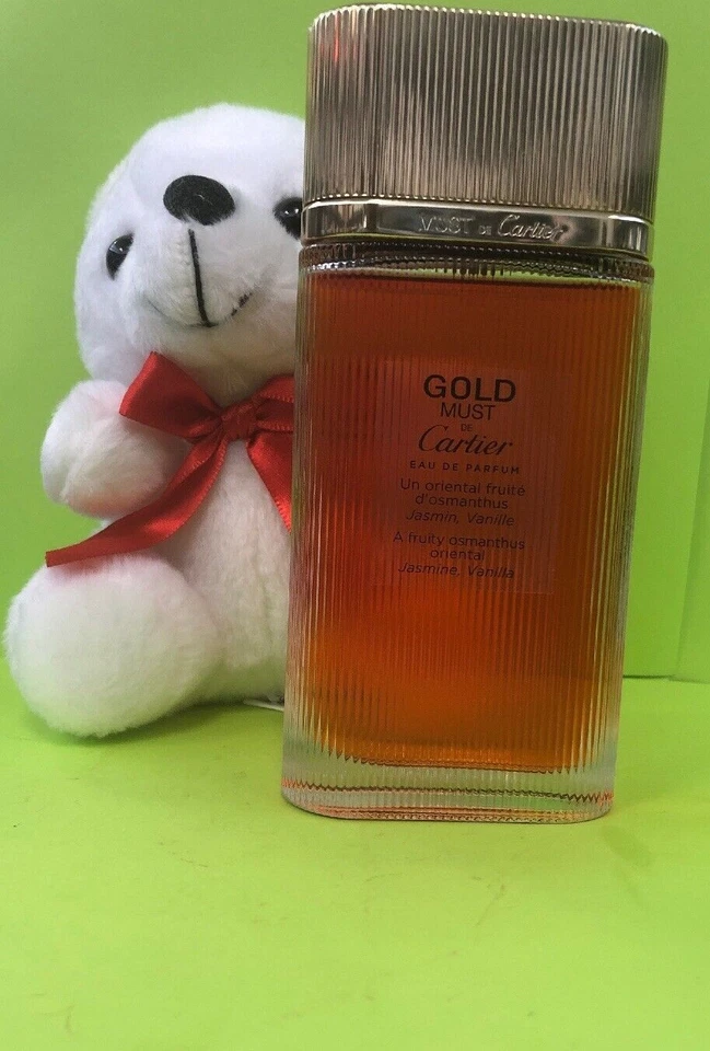 Must De Cartier Gold Cartier Eau de Parfum Spray 3.4 OZ como en la foto 100% Completo Foto 2 de 2