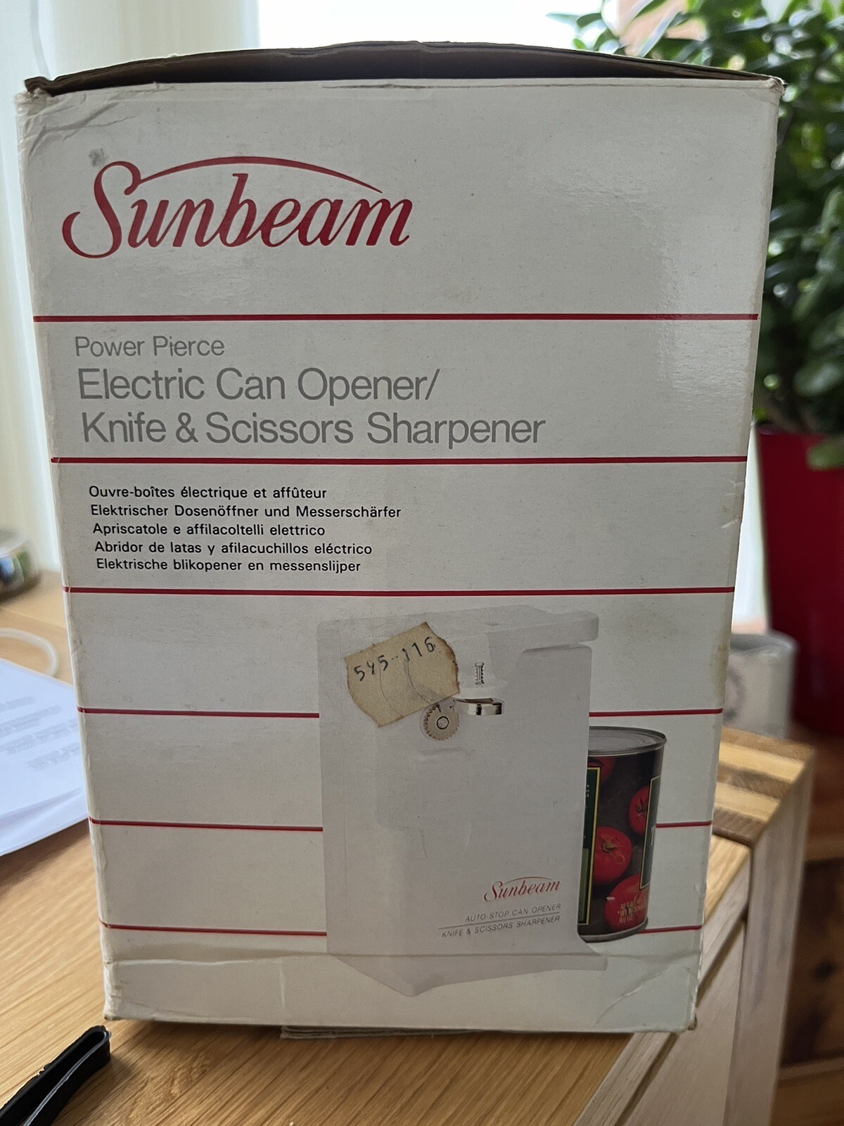 Vintage Sunbeam Powerhouse Electric Can Opener knife & Scissors