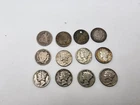 Lot of 12 US 90% Silver Dimes Coins Barber Mercury Seated