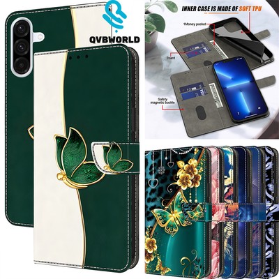 Für Samsung A56 A16 A14 A34 A55 Luxus Malerei Brieftasche Ständer Handy Hülle
