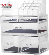 Sooyee Makeup Organizer,Acrylic Cosmetic Organizer Storage Drawers Jewelry and C