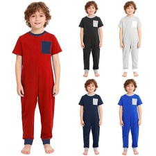 US Kids Special Needs Adaptive Bodysuit Comfy Cotton Autism Sensory Jumpsuit
