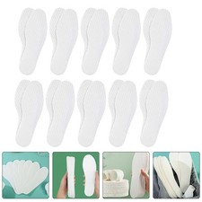 10Pairs Comfortable Shoe Insoles Thin Sweat Absorbing Inserts for Easy Walking