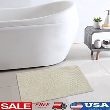 Tufted 2 Piece Bath Rug Set Non-Slip Machine Washable Eco-Friendly Polyester New