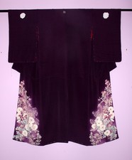 GASP  Antique Vintage Silk Iro Tomesode Vintage Japanese Kimono US SHIP