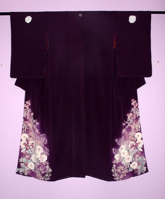 GASP!  Antique Vintage Silk Iro Tomesode Vintage Japanese Kimono  US SHIP