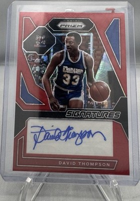 2023-24 DAVID THOMPSON #d/88 auto panini prizm signatures red choice autographs
