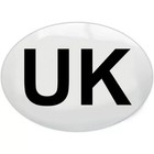 Oval UK Magnetic Sticker Sign Badge No GB Plate Europe Travel Caravan Van Car