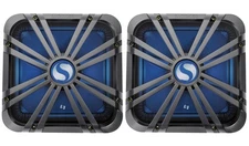 2) Kicker 11L712GLC 12" Charcoal Grilles w/LEDs For SoloBaric 11S12L7 Subwoofers