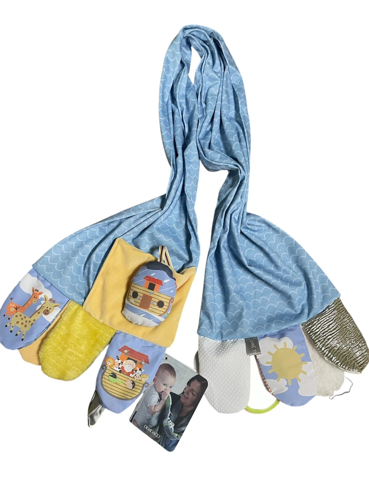 Demdaco Activity scarf mommy & Me Noahs Ark Sensory New