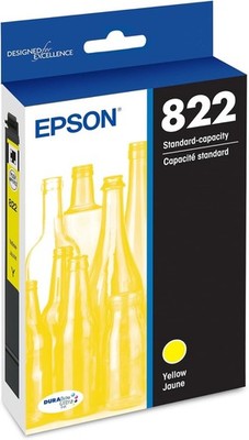 Epson 822 DURABrite Ultra Ink Yellow Cartridge for WorkForce Printers Genuine