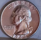 1963 P & D Washington Silver Quarter ■ BU ■ #3124