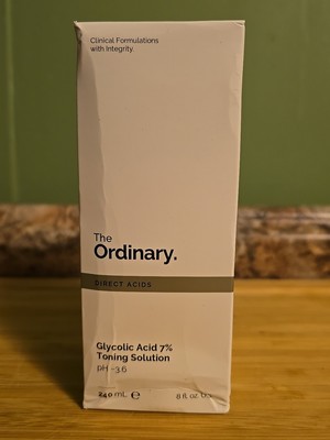 Glycolic Acid 7% Direct Acids Toning Solution Radiant Skin Anti Aging/Acne 8 oz