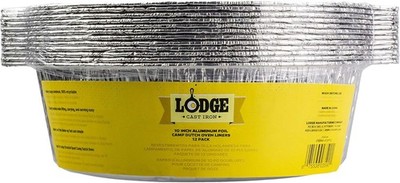 Silver 10 Inch Aluminum Foil Dutch Oven Liner 100% Dutch Oven Liner Easy Camp