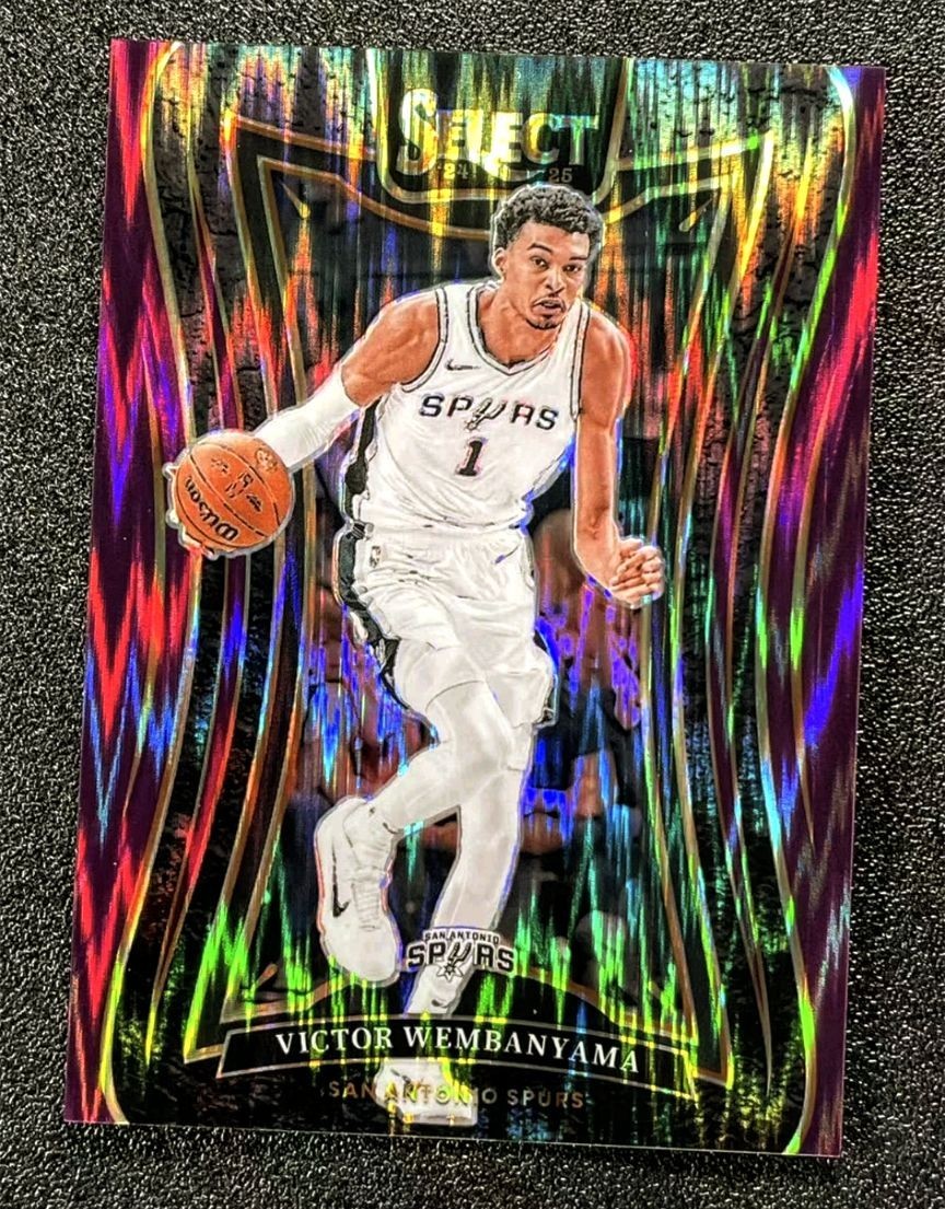 2024-25 Panini Select Victor Wembanyama /249 Mezzanine Purple Flash Prizm 