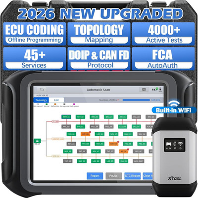 XTOOL D9S Bidirectional OBD2 Scanner Diagnostic Tool Topology Map Offline Coding