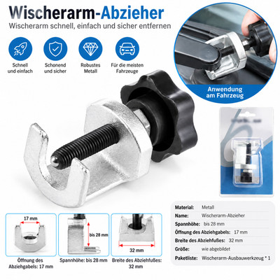Universal Windshield Wiper Arm Puller Car Window Wipers Blade Arms Removal Weazk