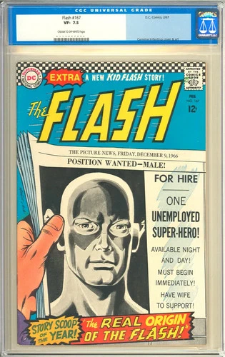 Flash #167 High Grade Silver Age Superhero Vintage DC Comic 1967 CGC 7.5