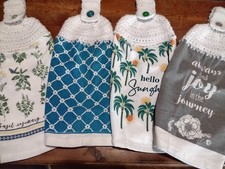 Crochet Top "Misc" Full Hanging Kitchen Dish Towels 4 