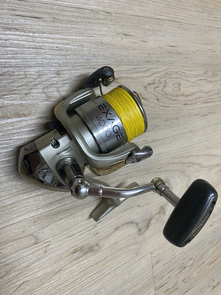 Shimano EXAGE 4000 FA Angelrolle mit Geflochtener Schnur Wie Neu ! Ersatzspule ! - Bild 2 von 4