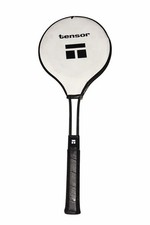 Tennis Vintage Tensor Steel Tennis Racket Made In The USA W/ Tennis Sleeve -l