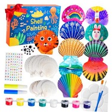 Kids Sea Shell Painting Kit Glow in the Dark Painting Crafts for Boys Girls