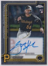 2025 Topps Chrome Grant Koch Base Rookie On-Card Autograph Auto RA-GKO Pirates. rookie card picture