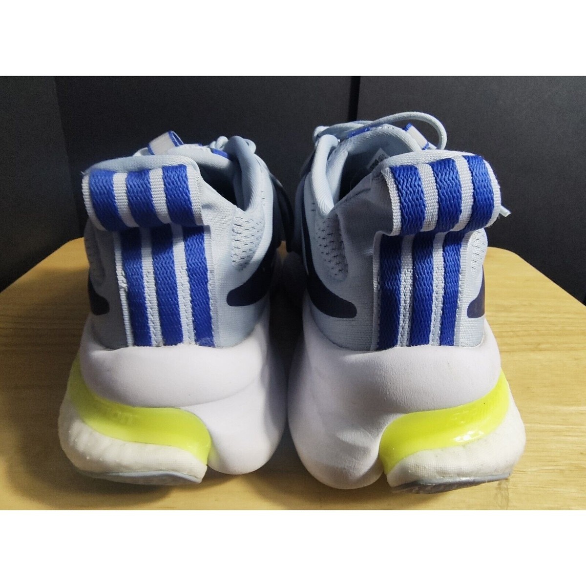 Adidas Alpha Boost Men's US 12 Blue Yellow White Retro Sport Life IE9701 View 3