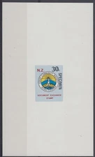 NEW ZEALAND 1988 STAMPWAYS LOCAL POST 30c BLUE SPECIMEN PROOF SHEET (ID090D66336