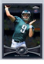 2012 Topps Chrome #153A Nick Foles RC Rookie Card Passing Pose Eagles NFL. rookie card picture