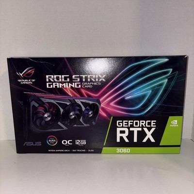 ASUS ROG Strix GeForce RTX 3060 OC Edition 12GB GDDR6 Graphics Card Black