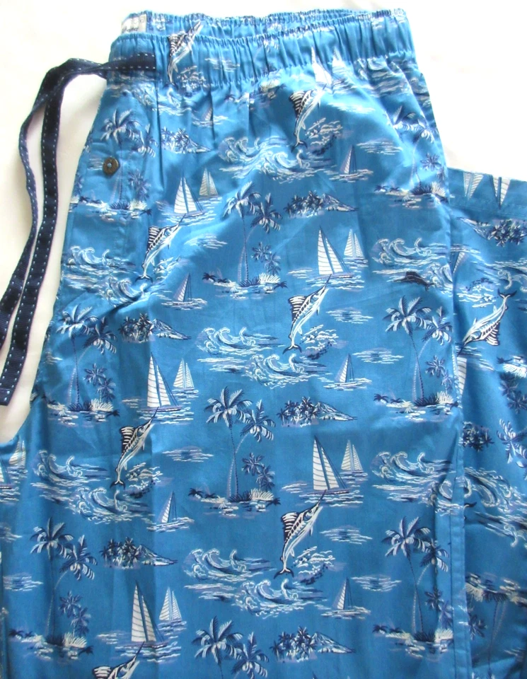 Tommy Bahama Para hombres Tejido Cuello Muesca Pantalón Largo PJ Set Tropical Sea Life Nuevo con Etiquetas Foto 4 de 4