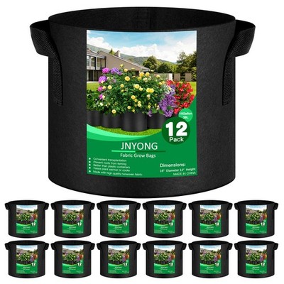 Bolsas cultivo gruesas de tela no tejida, macetas tela transpirable con asas.