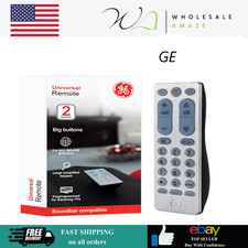 GE 2 Device Universal Remote Control Silver   Model 33701   Simple Setup