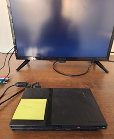 2 Sony PlayStation 2 PS2 Slim Black SCPH-75001 & 70012 Consoles Parts Only As Is