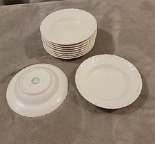 (10) Vintage Franciscan Ware Coronado Swirl Ivory 6" Berry Bowls 