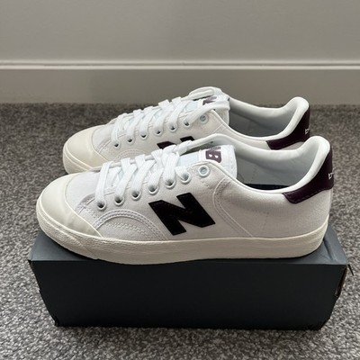 New Balance BB100 Herren Größe UK 5 Sneaker Weiß und Burgund Unisex Brandneu 