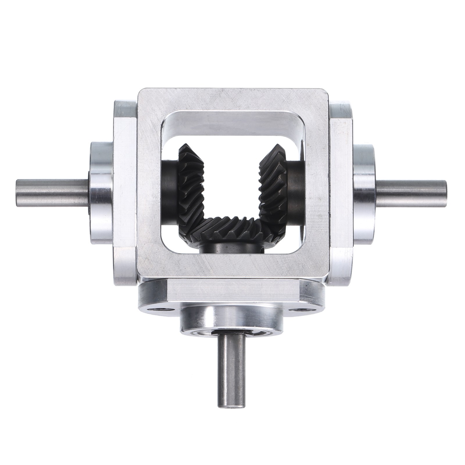 90Degree Right Angle Bevel Gearbox 1:1 Reversing Double Output 6mm Shafts 1M 20T