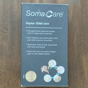 SomaCare Digital TENS Unit for Pain Management, Handheld 2-Channel Device