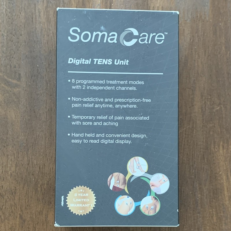 SomaCare Digital TENS Unit for Pain Management, Handheld 2-Channel Device