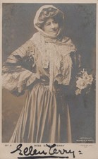 Ellen Terry London Alice Sit-By-The-Fire 1906 - HAND SIGNED RPPC Photo Postcard