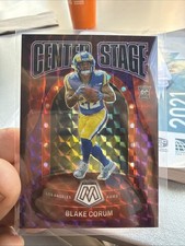2024 Mosaic Blake Corum Center Stage #13 Purple Mosaic Prizm RC /49