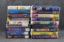 Vintage Family VHS Movie Lot Disney Warner Bros Animated Classics 18 Tapes