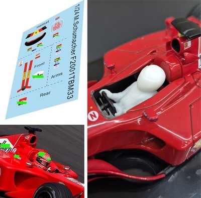 1/24 Figur Pilot und Decals für Ferrari F2001 M. Schumacher Centauria TBM33