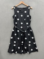 Talbots Women’s 8 Black & White Daisy Sleeveless Dress