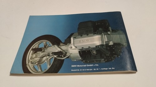 LIBRETTO MANUALE USO E MANUTENZIONE BMW K75 - K75 S - K75 RT ITALIANO - Foto 3 di 11