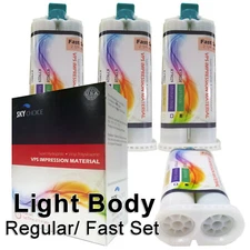4x IMPRESSION MATERIAL VPS LIGHT BODY FAST / REGULAR SET 50ML