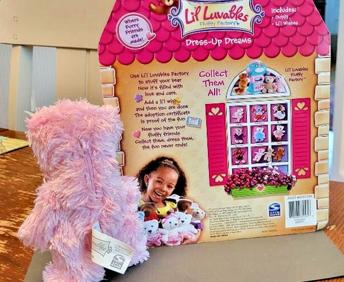 Oso Rosa Lil Luvables Peluche Esponjoso Fábrica y Vestir Sueños Novia - Imagen 2 de 2