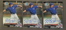 Lot Of 3 2017 BOWMAN DRAFT CHROME HAGEN DANNER 1ST BOWMAN AUTO TORONTO BLUE JAYS
