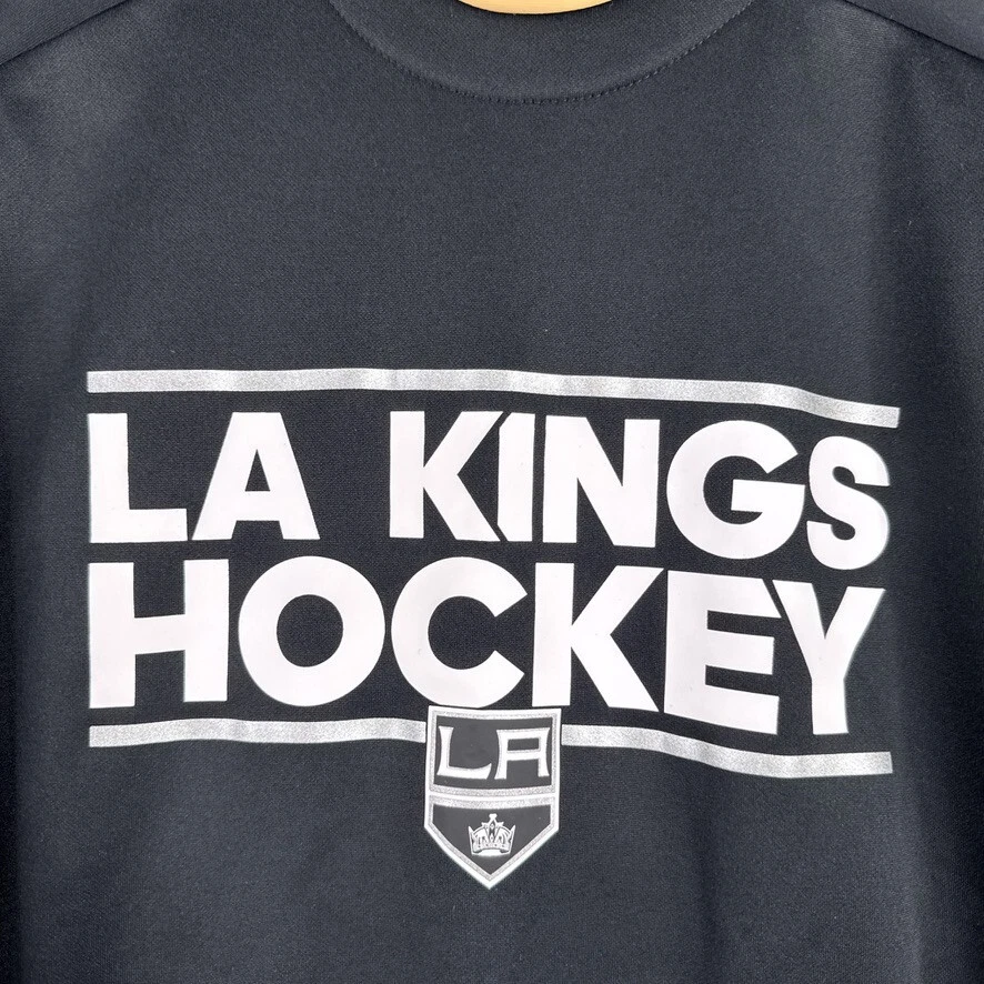 Sudadera Adidas Para Hombre Grande L Negra LA Kings Climawarm Performance Pullover Foto 2 de 4